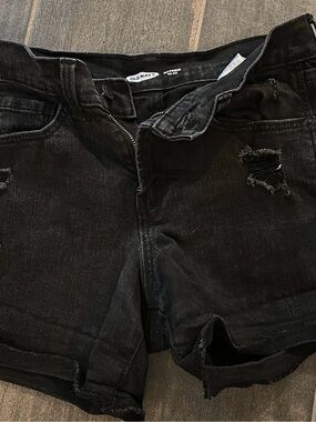 Old Navy Black Distressed Jean Shorts